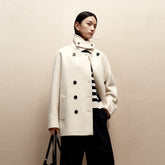 Women's Double-Breasted Alpaca Coat